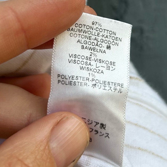 le petit bateau gold striped t shirt, size 12 - Picture 7 of 7